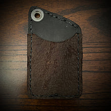 Load image into Gallery viewer, Two Pocket Wallet, Genuine Hippopotamus, Brown (ships now) Clearance Sale