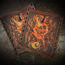 Load image into Gallery viewer, Motorcycle Fork Covers - Skull, Dagger &amp; Rattler
