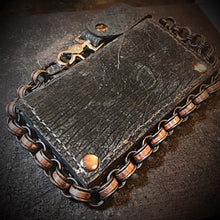 Load image into Gallery viewer, Chainmail Chain - Penny Dreadful, Black steel rings, copper American pennies.