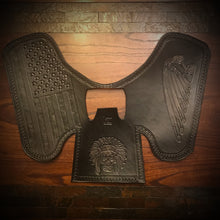 Load image into Gallery viewer, Heat Shield for Indian Scout motorcycle with 1920/Tractor Seat - Custom Art - Black