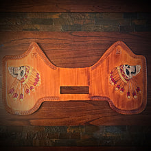 Load image into Gallery viewer, Heat Shield, Flying Indian Skull, Indian Tan - Fits Indian Chief, Chieftain, Springfield, Vintage and Roadmaster, Red Accents