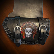 Load image into Gallery viewer, Heat shield for Harley Davidson, Two Pouches - Custom Art, Black