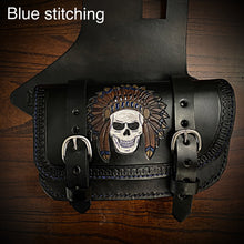 Load image into Gallery viewer, Heat Shield - Native Skull, With Pouch, Fits Indian Chief, Chieftain, Springfield, Vintage and Roadmaster - Black