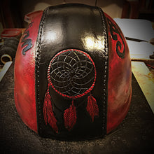 Load image into Gallery viewer, Half Helmet with Custom Art - size Medium