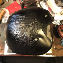 Load image into Gallery viewer, Open Face Helmet with Custom Art - size Xlarge