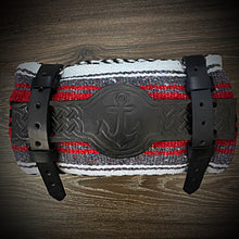 Load image into Gallery viewer, Bedroll for Motorcycles - Anchor and Celtic Weave Art, Black