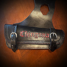 Load image into Gallery viewer, Heat Shield, with Pouch, for Indian Scout motorcycle - Custom Art, Black