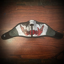 Load image into Gallery viewer, Leather Face Mask with “Why So Serious” Art, Regular Face Mask Included