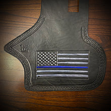 Load image into Gallery viewer, Heat Shield, Thin Blue Line Old Glory, Fits Indian Chief, Chieftain, Springfield, Vintage and Roadmaster