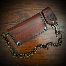 Load image into Gallery viewer, Long Biker Leather Wallet with Chain “The Original” Brown