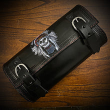 Load image into Gallery viewer, Tool bag for Motorcycle - Native American Skull, Black