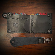Load image into Gallery viewer, Billfold Skull Black