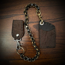 Load image into Gallery viewer, Two Pocket Wallet, Genuine Hippopotamus, Brown (ships now) Clearance Sale