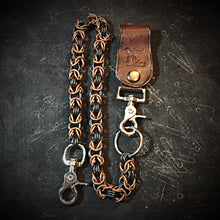 Load image into Gallery viewer, Chainmail Chain - Byzantine Weave- Black &amp; Copper