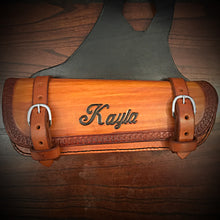 Load image into Gallery viewer, Heat Shield, with Tan Pouch, for Indian Scout motorcycle - Custom art