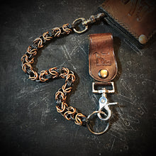 Load image into Gallery viewer, Chainmail Chain - Byzantine Weave- Black &amp; Copper