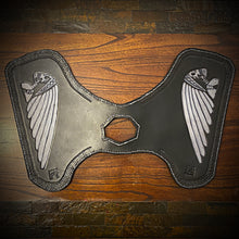 Load image into Gallery viewer, Heat Shield for Indian Scout motorcycle - Skull Warbonnet Black &amp; Grey
