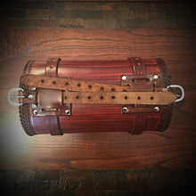 Load image into Gallery viewer, Bedroll Case for Motorcycles - Custom Art, Brown
