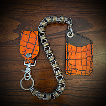 Load image into Gallery viewer, Two Pocket Wallet, Embossed Alligator