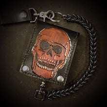 Load image into Gallery viewer, Billfold Skull Black