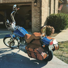 Load image into Gallery viewer, Throw Over Saddlebags - Custom Art, Tan