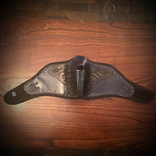 Load image into Gallery viewer, Leather Face Mask with Butterfly Art, Regular Face Mask Included