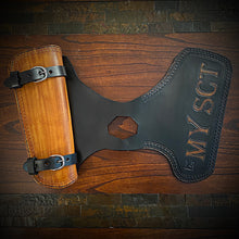 Load image into Gallery viewer, Heat Shield, with Tan Pouch, for Indian Scout motorcycle - Custom art