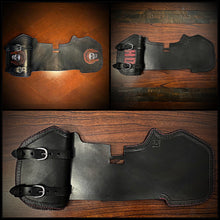 Load image into Gallery viewer, Heat shield for Harley Davidson, with pouch, Black, Custom Art
