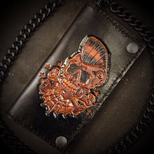 Load image into Gallery viewer, Long Biker Leather Wallet with Chain
- Rockabilly, Black