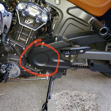 Load image into Gallery viewer, Leather Swin Arm Emblem for the Indian Scout - Half Dollar