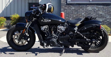 Load image into Gallery viewer, Heat Shield for Indian Scout motorcycle with 1920/Tractor Seat - Custom Art - Black
