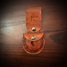 Load image into Gallery viewer, Key Fob Carrier w/ Belt Loop or Clasp, Fits Both Indian and Harley Fobs, Tan