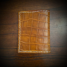 Load image into Gallery viewer, Minimalist Wallet, Embossed Alligator, Indian Tan (ships now) Clearance Sale