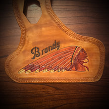 Load image into Gallery viewer, Heat Shield, with Pouch, for Indian Scout Motorcycle - Custom Art, Tan