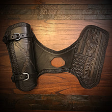 Load image into Gallery viewer, Heat Shield, with Pouch, for Indian Scout motorcycle - Custom Art, Black