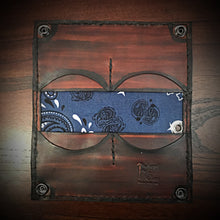 Load image into Gallery viewer, Long Biker Leather Wallet with Chain 
- Custom Art, Brown