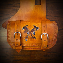 Load image into Gallery viewer, Heat Shield - Tomahawks, Tan, Double Pouch, Fits Indian Chief, Chieftain, Springfield, Vintage and Roadmaster