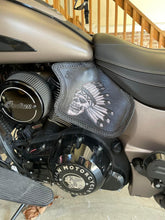 Load image into Gallery viewer, Heat Shield, Flying Indian Skull, Black - Fits Indian Chief, Chieftain, Springfield, Vintage and Roadmaster