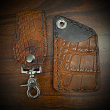 Load image into Gallery viewer, Two Pocket Wallet, Genuine Brown Alligator