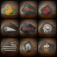 Load image into Gallery viewer, Leather Frame Emblem for the Indian Scout - Custom Art