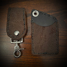 Load image into Gallery viewer, Two Pocket Wallet, Genuine Hippopotamus, Brown (ships now) Clearance Sale