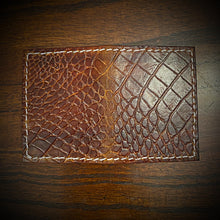 Load image into Gallery viewer, Minimalist Wallet, Embossed Alligator, Brown (ships now) Clearance Sale