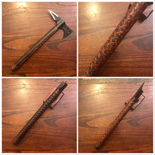 Load image into Gallery viewer, Viking Style Axe - Leather Wrapped, Infinity Braid