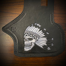 Load image into Gallery viewer, Heat Shield, Flying Indian Skull, Black - Fits Indian Chief, Chieftain, Springfield, Vintage and Roadmaster