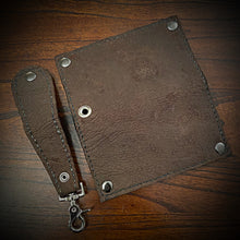 Load image into Gallery viewer, Long Biker Exotic Leather Wallet with Chain - Genuine Hippopotamus - Brown