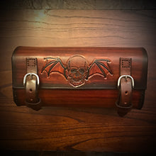 Load image into Gallery viewer, Tool bag for Motorcycle - Winged Skull, Brown