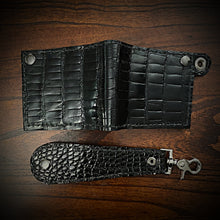 Load image into Gallery viewer, Billfold - Genuine Alligator Black