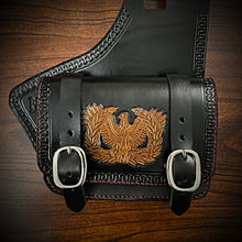 Load image into Gallery viewer, Heat Shield with 2 Pouches for Indian Challenger and Pursuit- Custom Art, Black